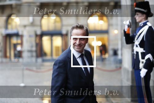Amsterdam 14 januari 2020
Nieuwjaarsreceptie van Koningin Maxima en Koning Willem Alexander in het paleis op de dam. Hugo de Jonge met schoen van delfts blauw