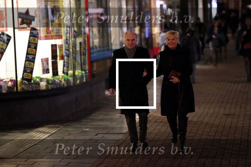 Amsterdam 10 februari 2020
Huub Stapel met zijn vriendin Annemieke de Vroeg op straat in Amsterdam.
