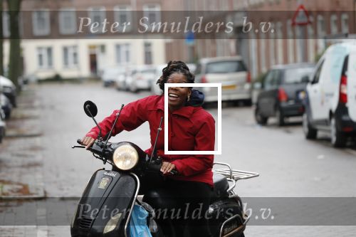 Rotterdam 17 januari 2020
Imanuelle Grives op haar scooter in Rotterdam.