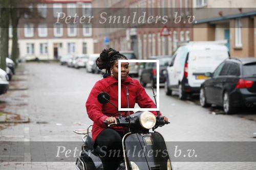 Rotterdam 17 januari 2020
Imanuelle Grives op haar scooter in Rotterdam.