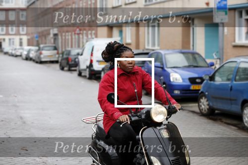 Rotterdam 17 januari 2020
Imanuelle Grives op haar scooter in Rotterdam.