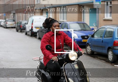 Rotterdam 17 januari 2020
Imanuelle Grives op haar scooter in Rotterdam.