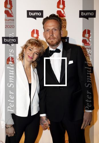 Hilversum 9 maart 2020
Uitreiking Buma awards in studio 21 op het mediapark. Jacqueline Govaert en haar man Ivo Maissan