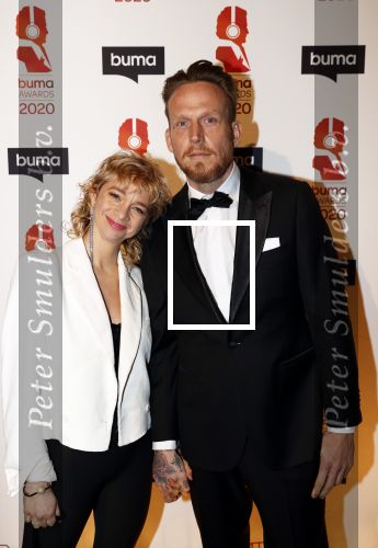 Hilversum 9 maart 2020
Uitreiking Buma awards in studio 21 op het mediapark. Jacqueline Govaert en haar man Ivo Maissan