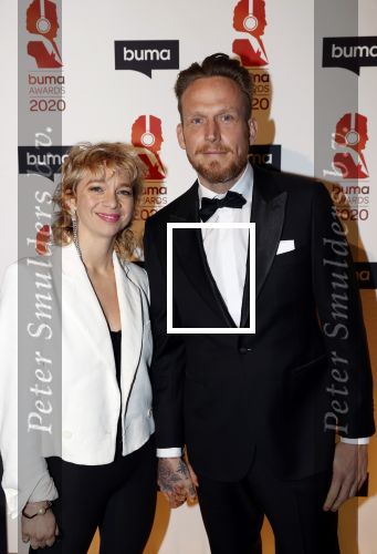 Hilversum 9 maart 2020
Uitreiking Buma awards in studio 21 op het mediapark. Jacqueline Govaert en haar man Ivo Maissan