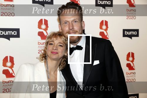 Hilversum 9 maart 2020
Uitreiking Buma awards in studio 21 op het mediapark. Jacqueline Govaert en haar man Ivo Maissan