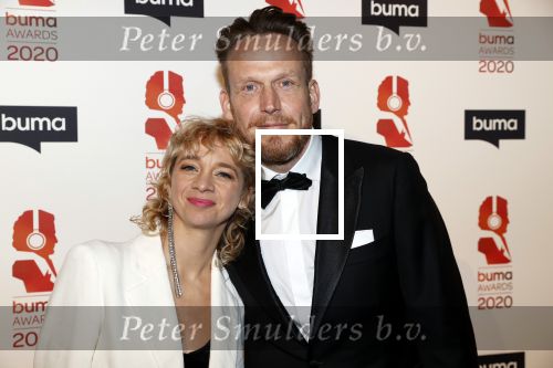 Hilversum 9 maart 2020
Uitreiking Buma awards in studio 21 op het mediapark. Jacqueline Govaert en haar man Ivo Maissan
