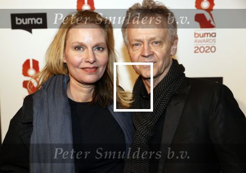 Hilversum 9 maart 2020
Uitreiking Buma awards in studio 21 op het mediapark. Jochem Fluitsma met partner