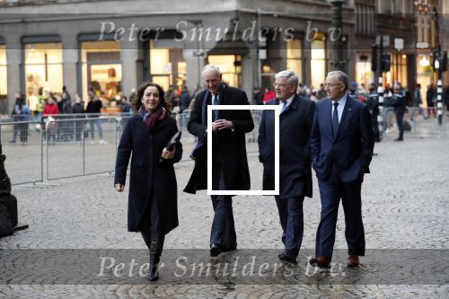 Amsterdam 14 januari 2020
Nieuwjaarsreceptie van Koningin Maxima en Koning Willem Alexander in het paleis op de dam. de 4 burgemeesters van de grote steden . vlnr Johan Remkes Femke Halsema Jan v Zanen en Aboutaleb