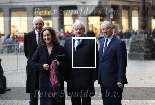 Amsterdam 14 januari 2020
Nieuwjaarsreceptie van Koningin Maxima en Koning Willem Alexander in het paleis op de dam. de 4 burgemeesters van de grote steden . vlnr Johan Remkes Femke Halsema Jan v Zanen en Aboutaleb