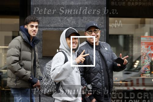 Amsterdam 3 maart 2020
Justin Kluivert met een neef en een vriend op de pc hooftstraat.