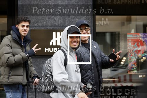 Amsterdam 3 maart 2020
Justin Kluivert met een neef en een vriend op de pc hooftstraat.