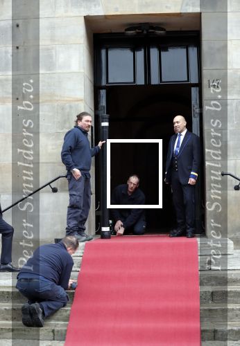 Amsterdam 14 januari 2020
Nieuwjaarsreceptie van Koningin Maxima en Koning Willem Alexander in het paleis op de dam. Lakeien op het paleis