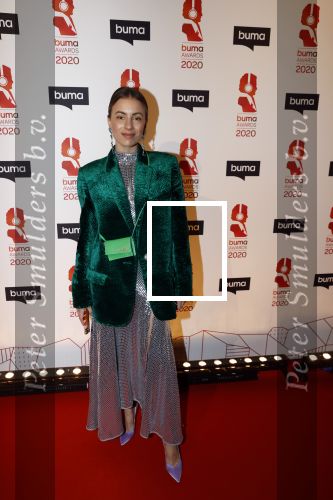 Hilversum 9 maart 2020
Uitreiking Buma awards in studio 21 op het mediapark. Lizzy v d Ligt met vriend Yuki
