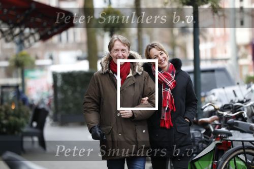Amsterdam 11 februari 2020
Marianne Timmer met goede vriend Cees Wijburg op de cornelis schuytstraat