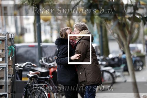 Amsterdam 11 februari 2020
Marianne Timmer met goede vriend Cees Wijburg op de cornelis schuytstraat