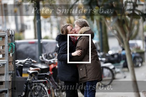 Amsterdam 11 februari 2020
Marianne Timmer met goede vriend Cees Wijburg op de cornelis schuytstraat