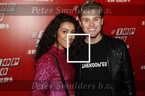Amsterdam 10 januari 2020
Uitreiking top 40 awards van Qmusic. Moise Trustfull en haar vriend Kaj v d Voort