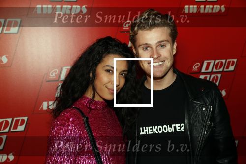 Amsterdam 10 januari 2020
Uitreiking top 40 awards van Qmusic. Moise Trustfull en haar vriend Kaj v d Voort