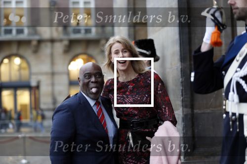 Amsterdam 14 januari 2020
Nieuwjaarsreceptie van Koningin Maxima en Koning Willem Alexander in het paleis op de dam. Mona Keizer met â€¦.