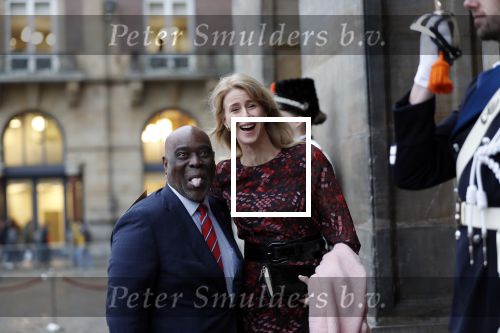 Amsterdam 14 januari 2020
Nieuwjaarsreceptie van Koningin Maxima en Koning Willem Alexander in het paleis op de dam. Mona Keizer met â€¦.