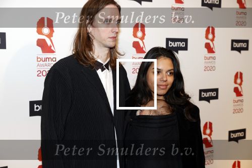 Hilversum 9 maart 2020
Uitreiking Buma awards in studio 21 op het mediapark. Pepijn Lanen en zijn vrouw Coco op loper metb hun baby