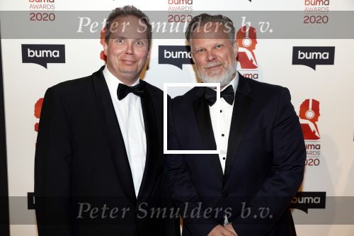 Hilversum 9 maart 2020
Uitreiking Buma awards in studio 21 op het mediapark. Ricardo Klaverdijk met compagnon