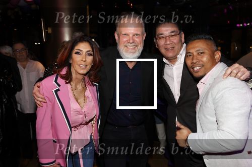 Amsterdam 3 maart 2020
Rachel Hazes viert haar 50e verjaardag bij Majestic.
Rico Klaverdijk Won Yip en Rachel Hazes met vriend Mike