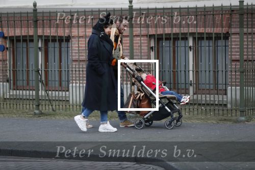 Amsterdam 1 februari 2020
Roxeanne Hazes met vriend Erik Zennes en zoon Fender bij artis.