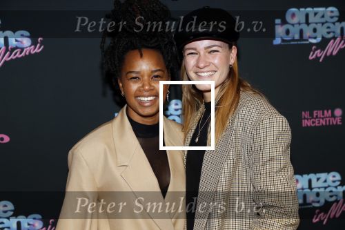 Amsterdam 27 januari 2020
Premiere Onze Jongens in Miami in Tuschinski. Shary-An Nivillac  met vriendin