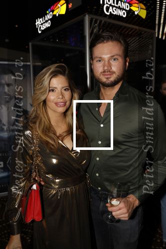 Amsterdam 27 februari 2020
Presentatie parfum Philipp Plein in het Holland casino. Stephanie Tency met vriend