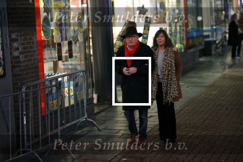 Amsterdam 10 februari 2020
Youp v t Hek  en zijn vrouw Debbie Petter . Youp eet een pepermuntje