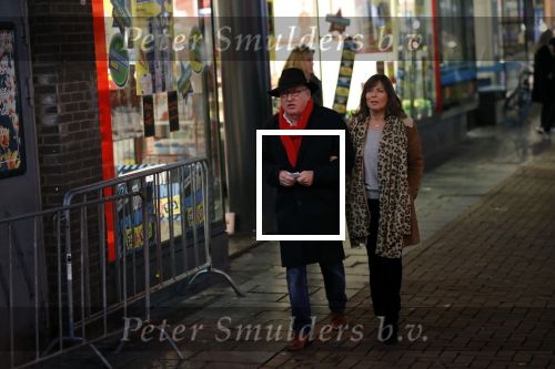 Amsterdam 10 februari 2020
Youp v t Hek  en zijn vrouw Debbie Petter . Youp eet een pepermuntje