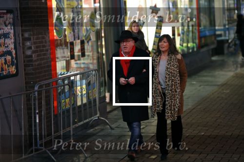 Amsterdam 10 februari 2020
Youp v t Hek  en zijn vrouw Debbie Petter . Youp eet een pepermuntje