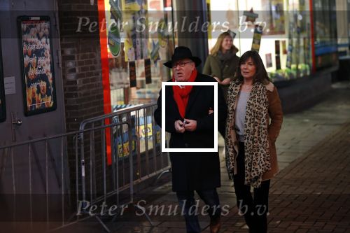 Amsterdam 10 februari 2020
Youp v t Hek  en zijn vrouw Debbie Petter . Youp eet een pepermuntje