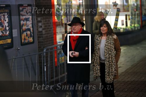 Amsterdam 10 februari 2020
Youp v t Hek  en zijn vrouw Debbie Petter . Youp eet een pepermuntje
