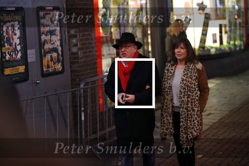 Amsterdam 10 februari 2020
Youp v t Hek  en zijn vrouw Debbie Petter . Youp eet een pepermuntje