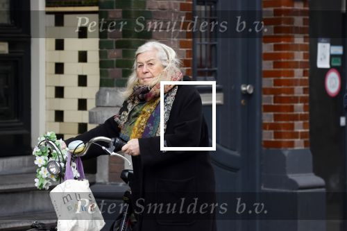 Amsterdam 18 februari 2021
Herma Krabbe met haar fiets in Amsterdam zuid