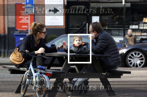 Amsterdam 21 februari 2021
Joost Nijsen  met zijn vriendin en ex van Joost Zwagerman Maaike Pereboom. Maaike heeft een zoontje van Joost Zwagerman