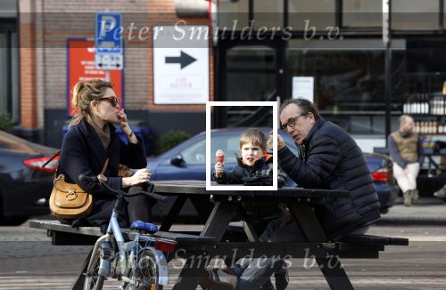 Amsterdam 21 februari 2021
Joost Nijsen  met zijn vriendin en ex van Joost Zwagerman Maaike Pereboom. Maaike heeft een zoontje van Joost Zwagerman