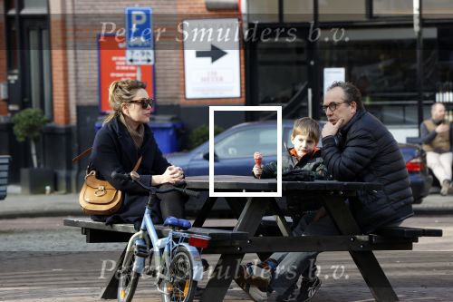 Amsterdam 21 februari 2021
Joost Nijsen  met zijn vriendin en ex van Joost Zwagerman Maaike Pereboom. Maaike heeft een zoontje van Joost Zwagerman