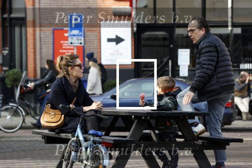 Amsterdam 21 februari 2021
Joost Nijsen  met zijn vriendin en ex van Joost Zwagerman Maaike Pereboom. Maaike heeft een zoontje van Joost Zwagerman