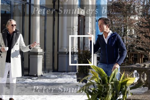 Amsterdam 13 februari 2021
Jort Kelder en Mark Rutte bij vondel CS in het vondelpark.