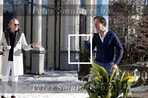 Amsterdam 13 februari 2021
Jort Kelder en Mark Rutte bij vondel CS in het vondelpark.