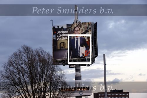 Den Haag 13 maart 2021
Reclame VVD met Mark Rutte