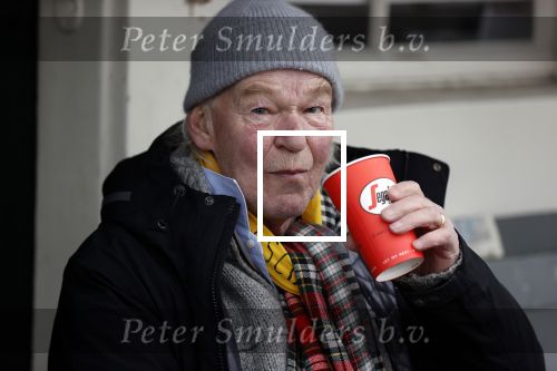 Amsterdam 4 maart 2021
Peter Faber zit elke ochtend tijdens corona bij cafe Kobalt op terras.