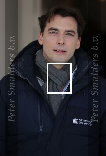 Amsterdam 12 februari 2021
Thierry Baudet en zijn verloofde Davide Heijmans bij de bevroren grachten in Amsterdam.