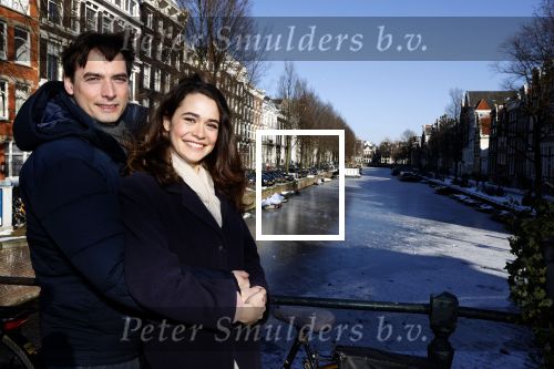 Amsterdam 12 februari 2021
Thierry Baudet en zijn verloofde Davide Heijmans bij de bevroren grachten in Amsterdam.