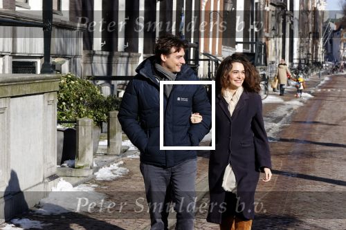 Amsterdam 12 februari 2021
Thierry Baudet en zijn verloofde Davide Heijmans bij de bevroren grachten in Amsterdam.