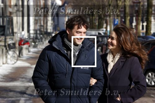 Amsterdam 12 februari 2021
Thierry Baudet en zijn verloofde Davide Heijmans bij de bevroren grachten in Amsterdam.